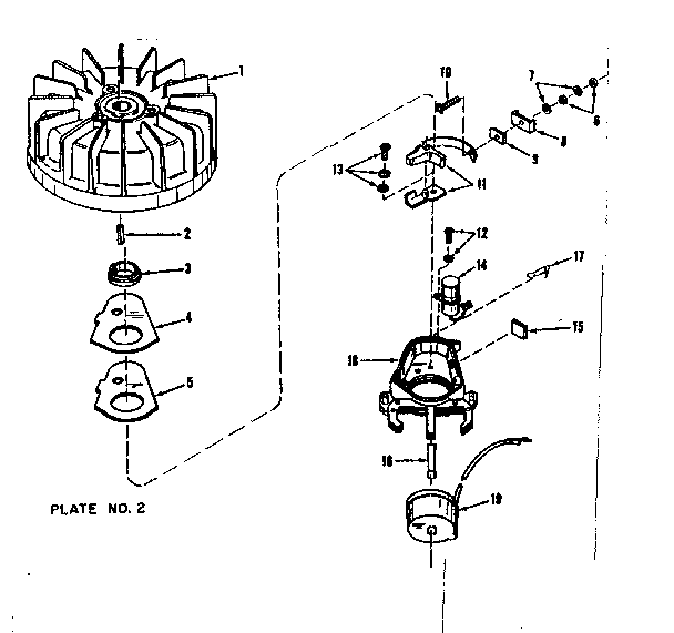 Magneto Diagram and Parts List for 14382000  Craftsman Engine
