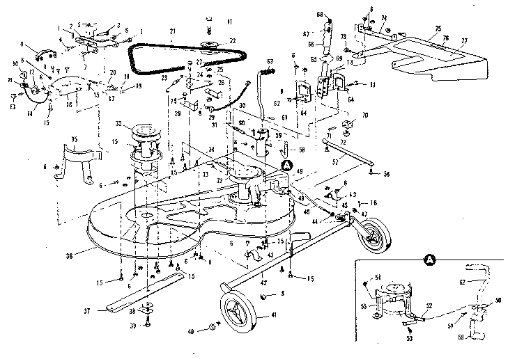 Mower Diagram and Parts List for 564250910  Craftsman Lawn Tractor