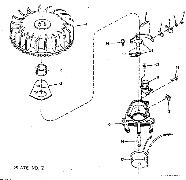 Magneto (wico Fw-2617) Diagram and Parts List for 143102020  Craftsman Engine