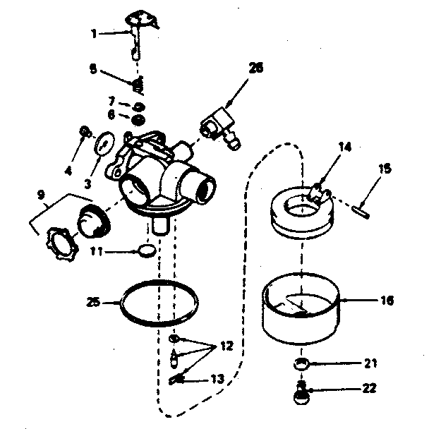 Carburetor No. 632389 Diagram and Parts List for 143374202  Craftsman Engine