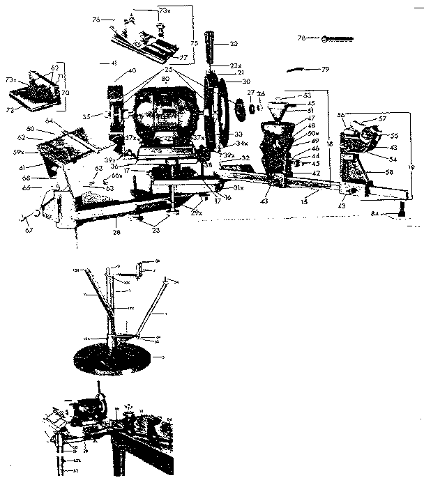 Unit Parts Diagram and Parts List for 30610252  Craftsman Grinder