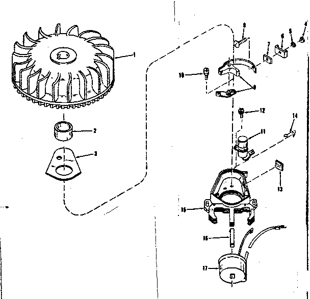No. 29162 Magneto (wico Fw-2617) Diagram and Parts List for 14350200  Craftsman Engine