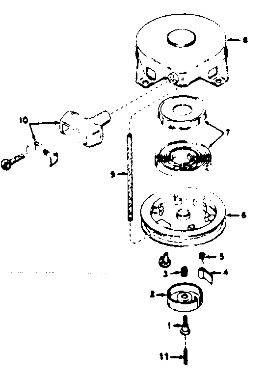 Rewind Starter Diagram and Parts List for 580323050  Craftsman Engine