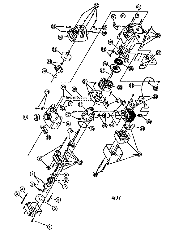 Engine Diagram and Parts List for 316797380  Craftsman Trimmer