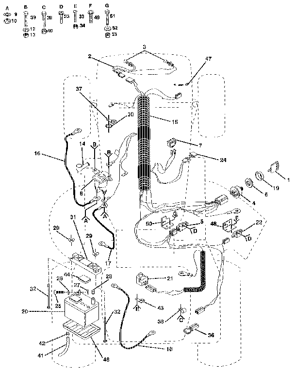 Electrical Diagram and Parts List for 917258491  Craftsman Lawn Tractor