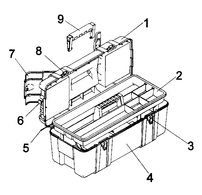 Hand Box Diagram and Parts List for 706594231  Craftsman Tool Stand & Cart