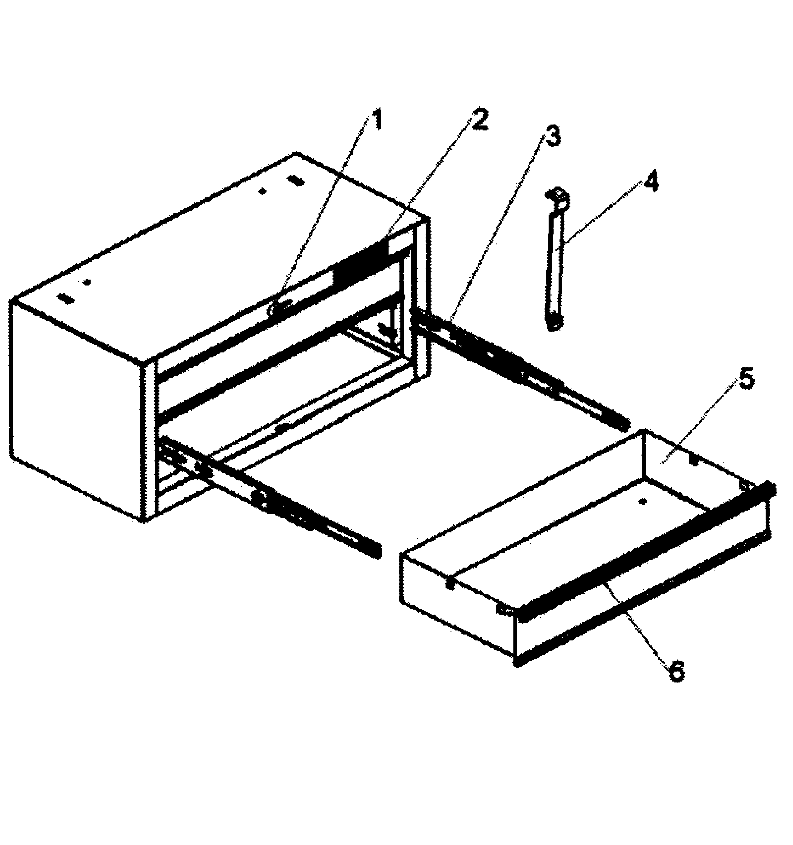 Drawer Chest Diagram and Parts List for 706380960  Craftsman Tool Stand & Cart
