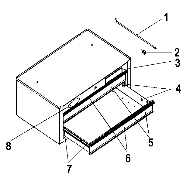 Toolbox Diagram and Parts List for 706620280  Craftsman Tool Stand & Cart