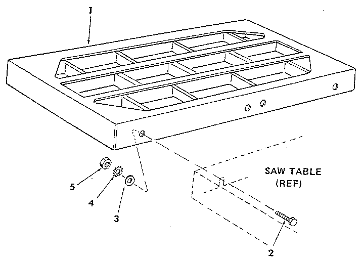 Figure 7 - Table Extension Diagram and Parts List for 113226681  Craftsman Saw