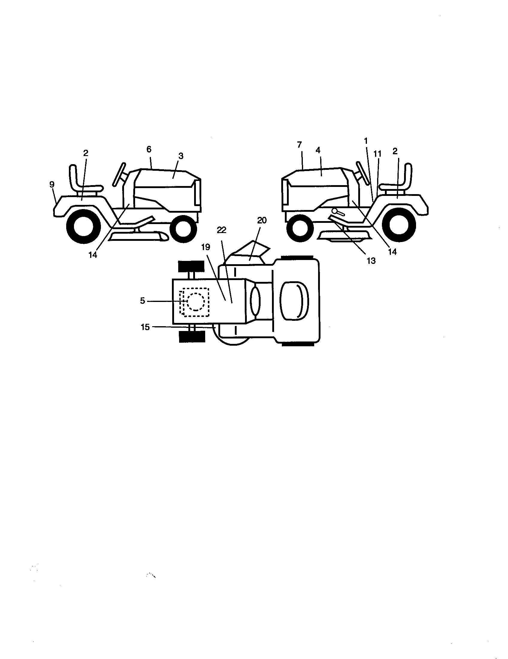 Decals Diagram and Parts List for 917270662  Craftsman Lawn Tractor