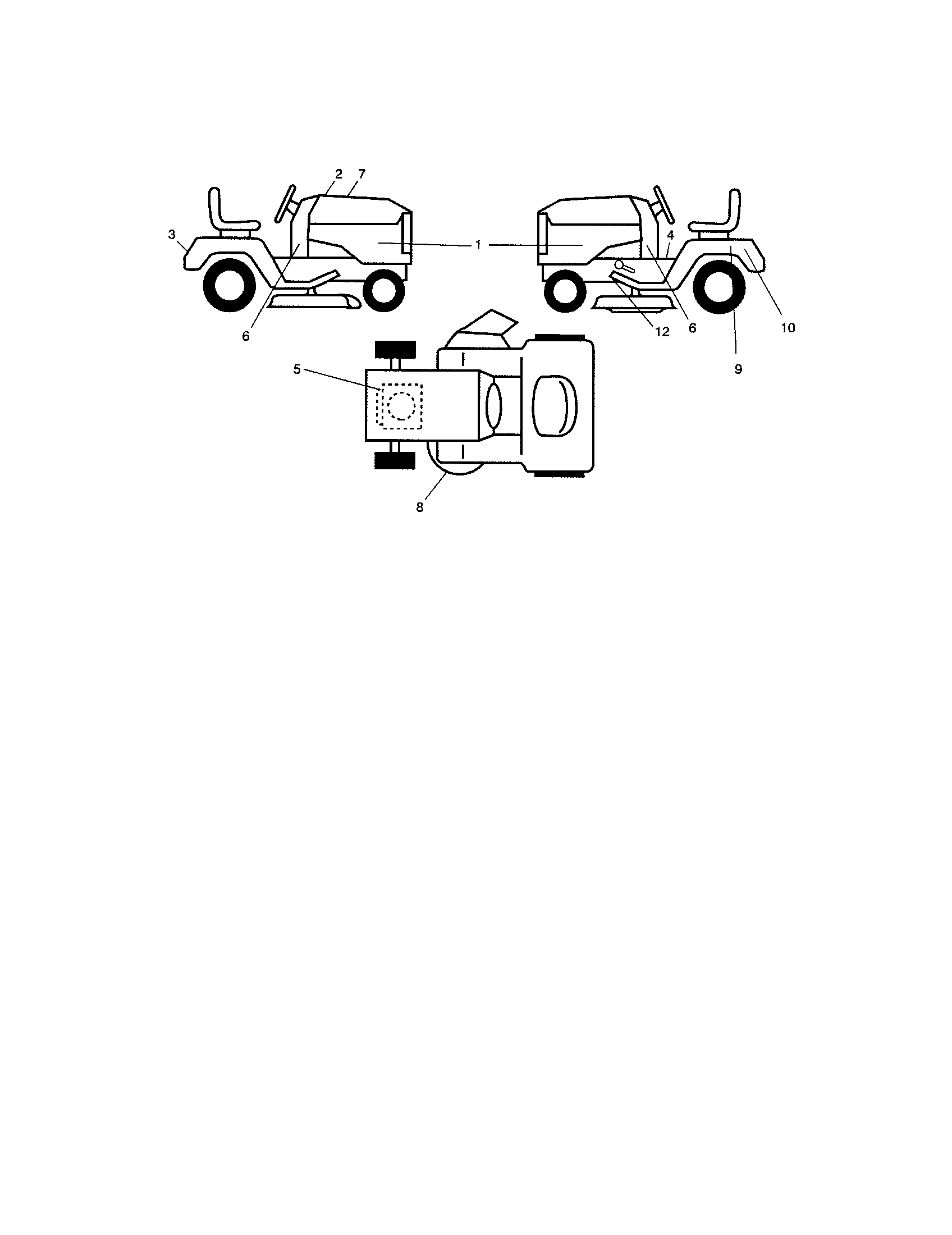 Decals Diagram and Parts List for 917287120  Craftsman Lawn Tractor