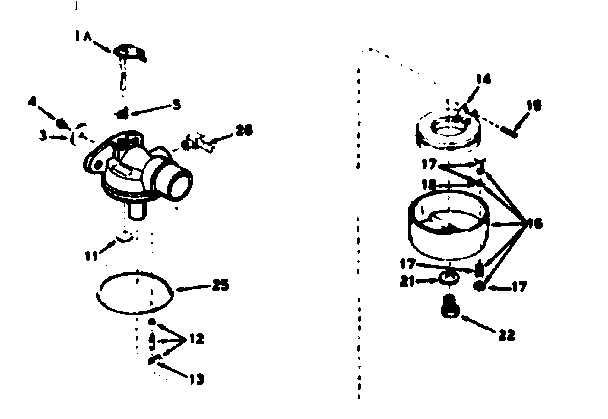 Carburetor Diagram and Parts List for 143225062  Craftsman Engine
