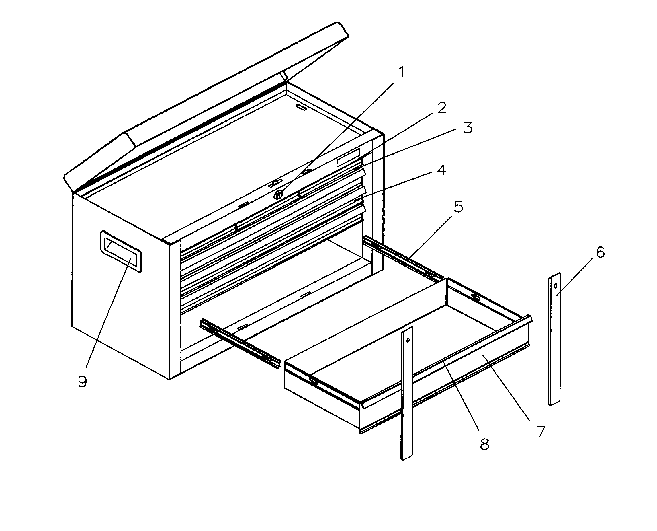 Tool Chest Diagram and Parts List for 706597685  Craftsman Tool Stand & Cart