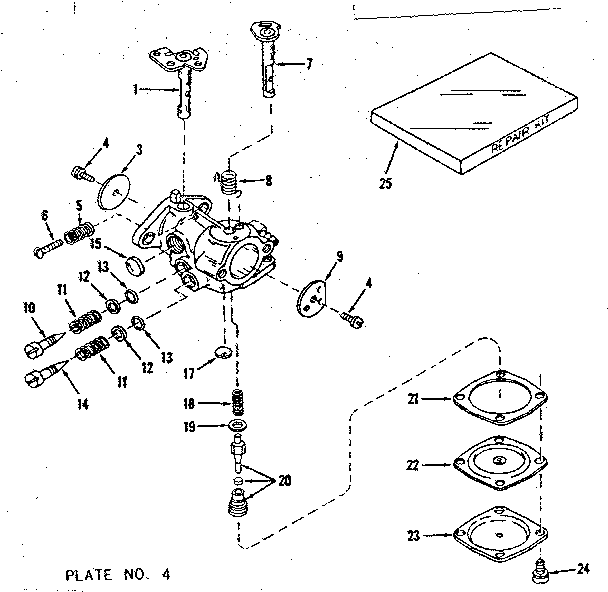 Carburetor No. 30119 (power Products #0234-14) Diagram and Parts List for 143104010  Craftsman Engine