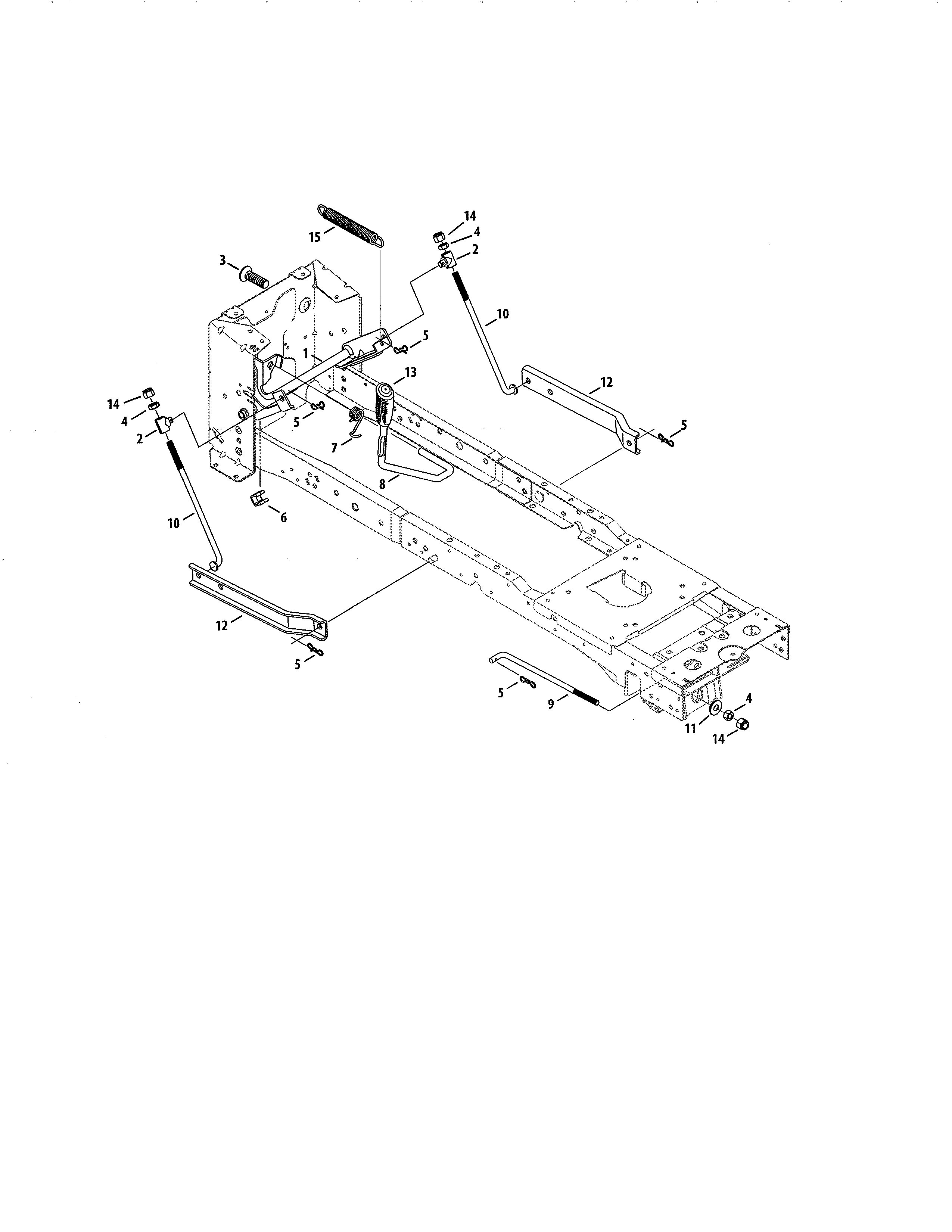 Lift Diagram and Parts List for 247270380  Craftsman Lawn Tractor