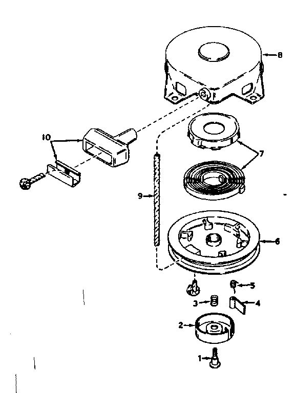 Rewind Starter No. 590420 Diagram and Parts List for 143174052  Craftsman Engine