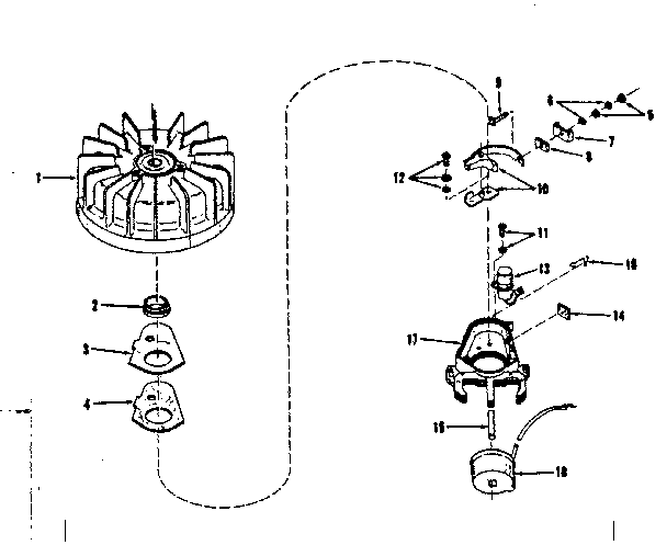 Magneto (wico Fw-2682) Diagram and Parts List for 143105070  Craftsman Engine