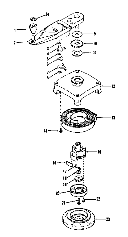 Self Starter No. 29295 Diagram and Parts List for 14312300  Craftsman Engine