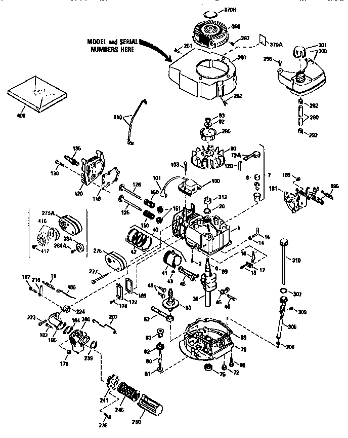 Engine 143.964008 (71/143) Diagram and Parts List for 143964008  Craftsman Engine