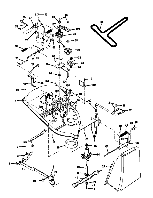 Mower Diagram and Parts List for 917256350  Craftsman Lawn Tractor
