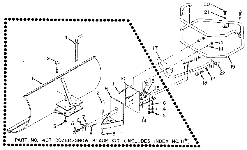 Snow blade assembly Diagram and Parts List for 98729909  Craftsman Tiller