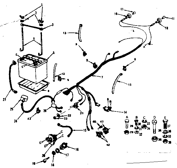Electrical Diagram and Parts List for 917252654  Craftsman Lawn Tractor