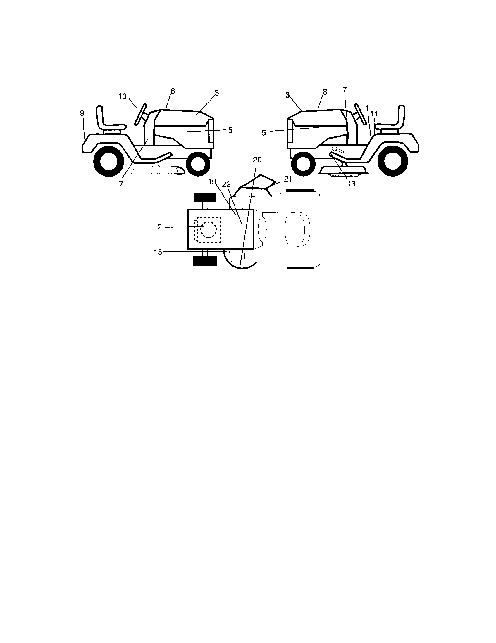 Decals Diagram and Parts List for 917273810  Craftsman Lawn Tractor