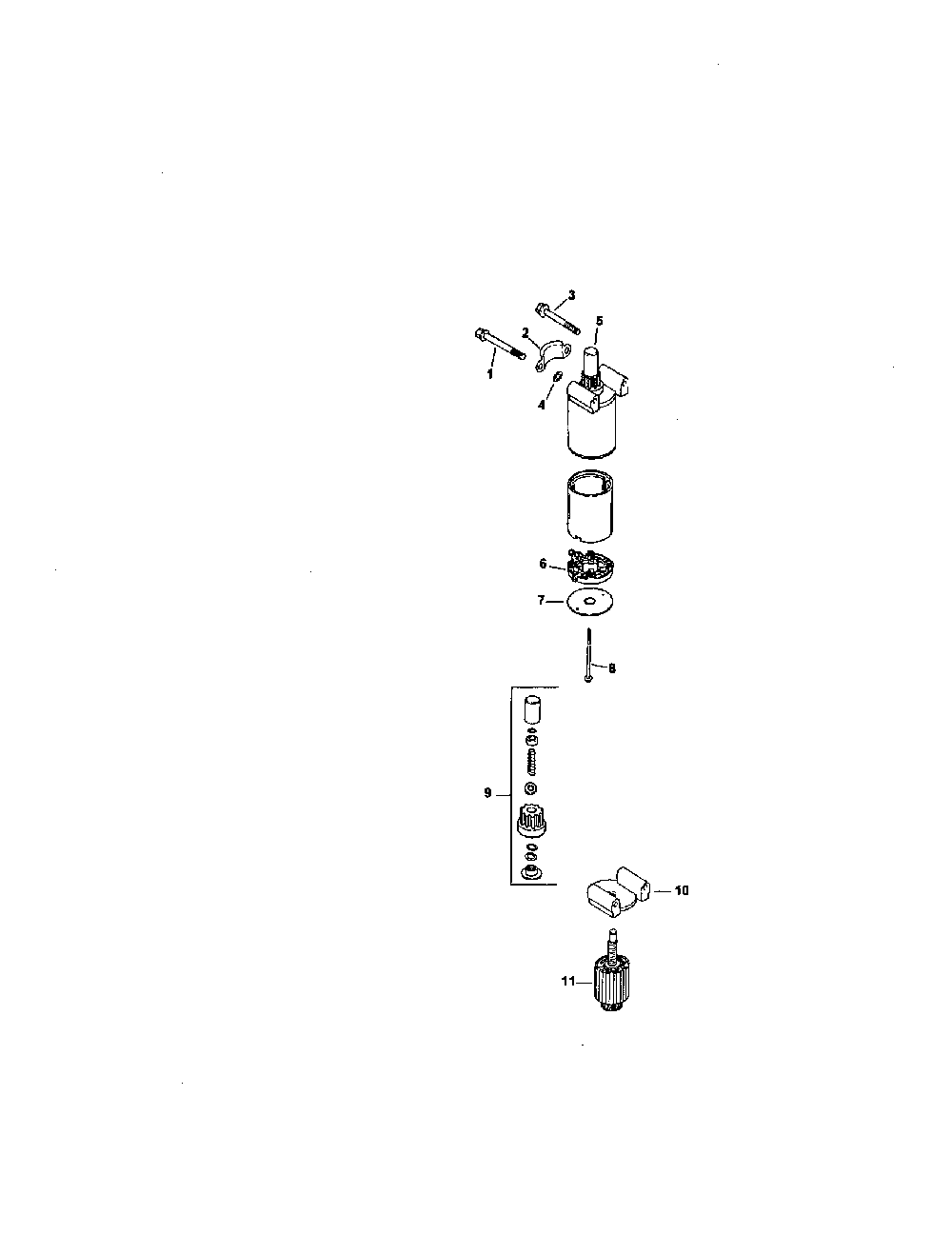 Starting system Diagram and Parts List for CV675-77549  Craftsman Engine