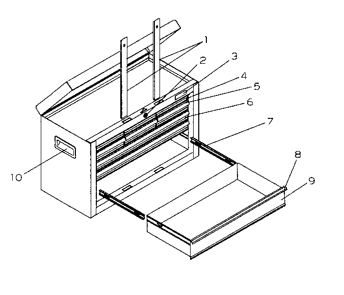 Chest Diagram and Parts List for 706618170  Craftsman Tool Stand & Cart