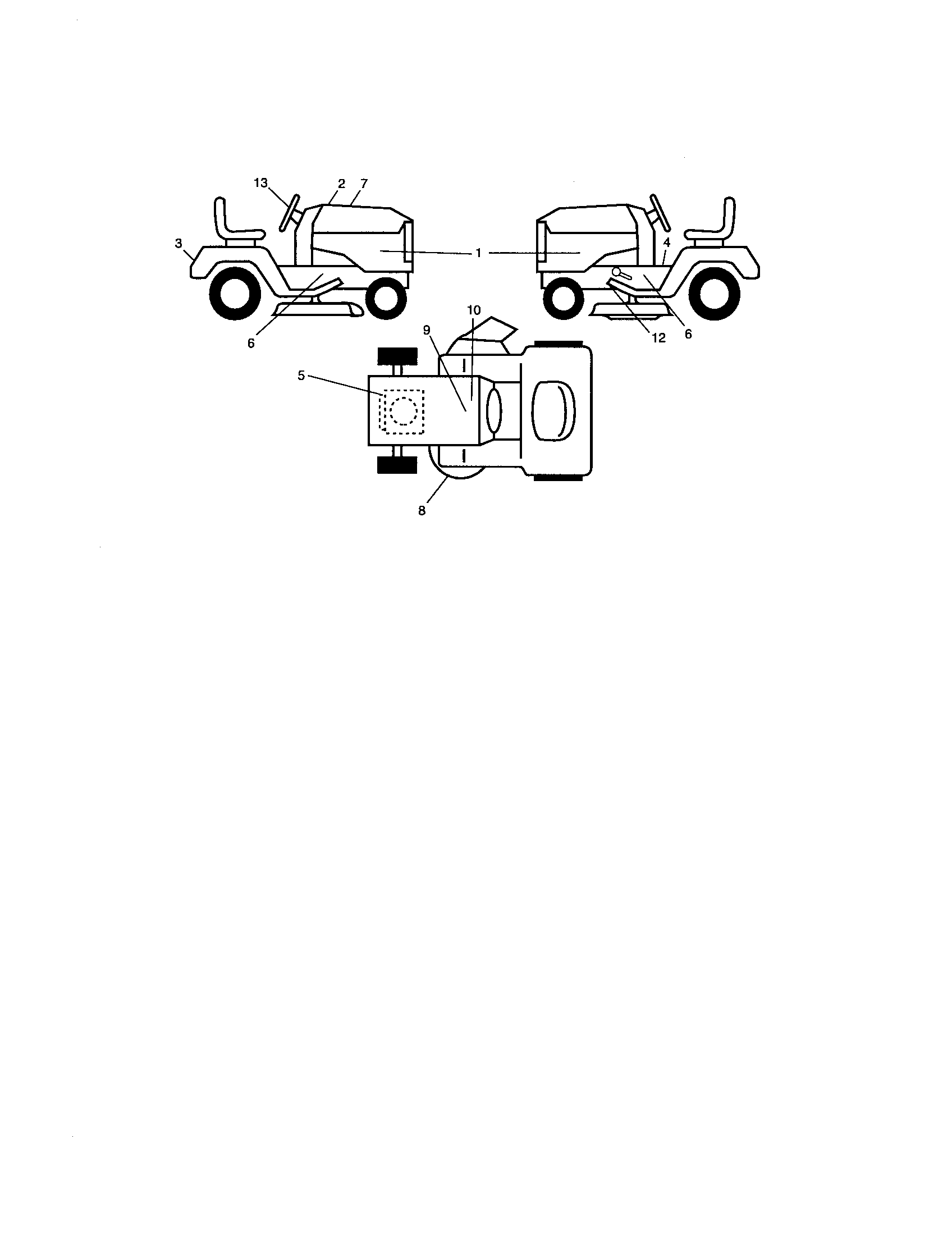 Decals Diagram and Parts List for 917276630  Craftsman Lawn Tractor