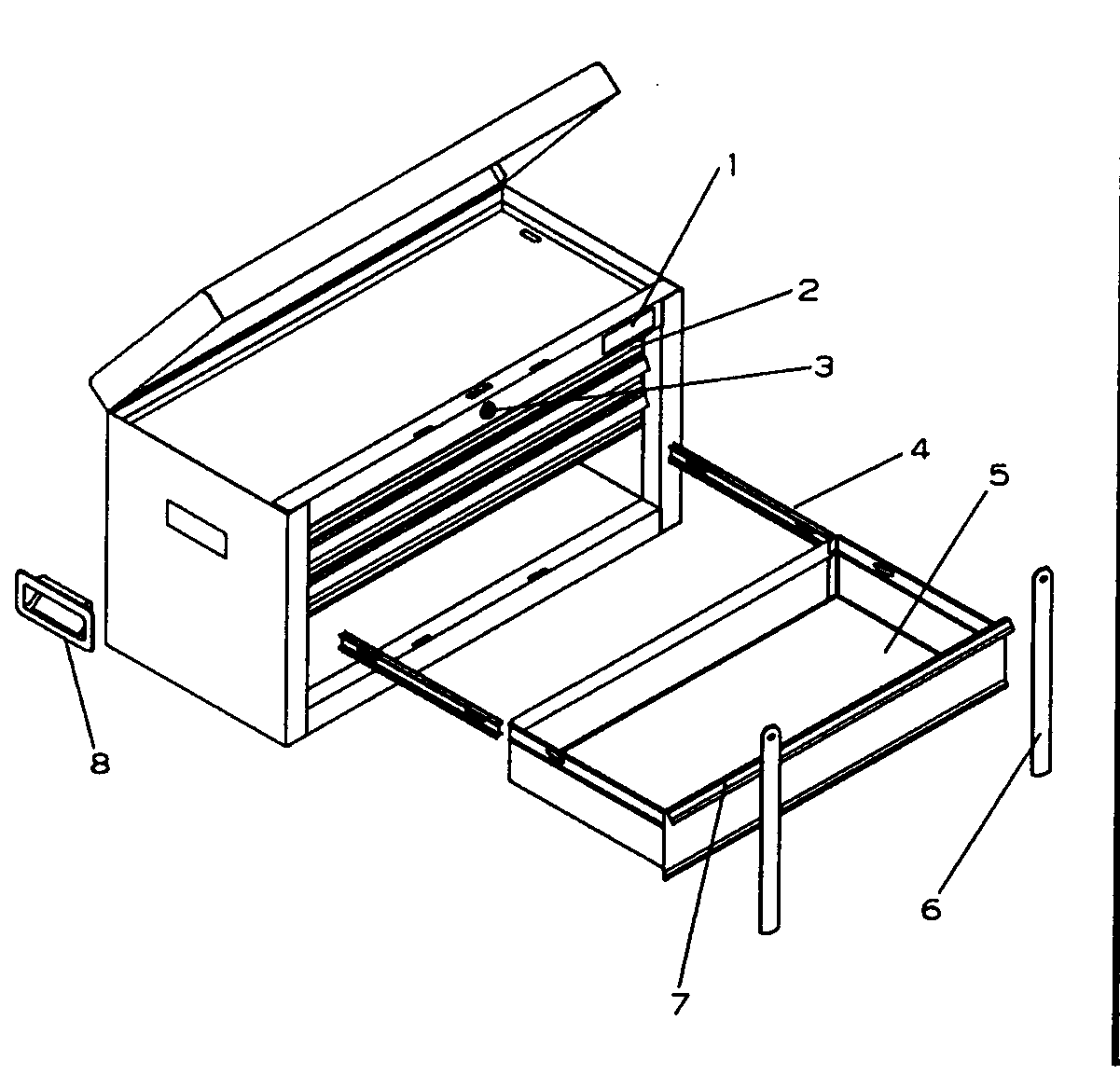 Tool Box Diagram and Parts List for 706657841  Craftsman Tool Stand & Cart