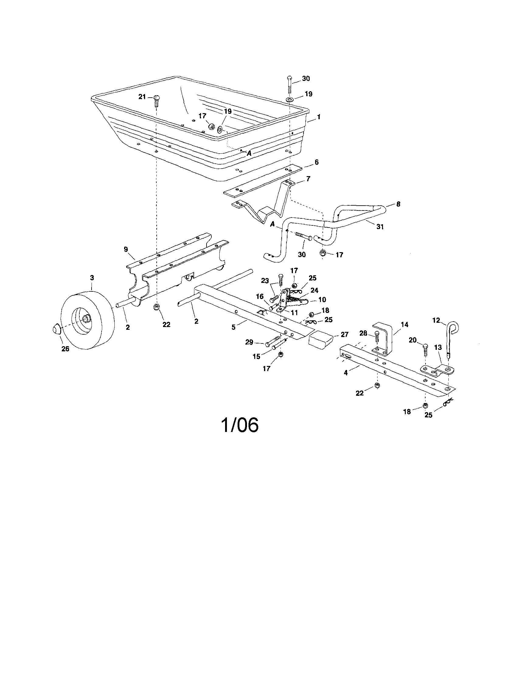 Convertible Cart Diagram and Parts List for 48624320  Craftsman Tool Stand & Cart