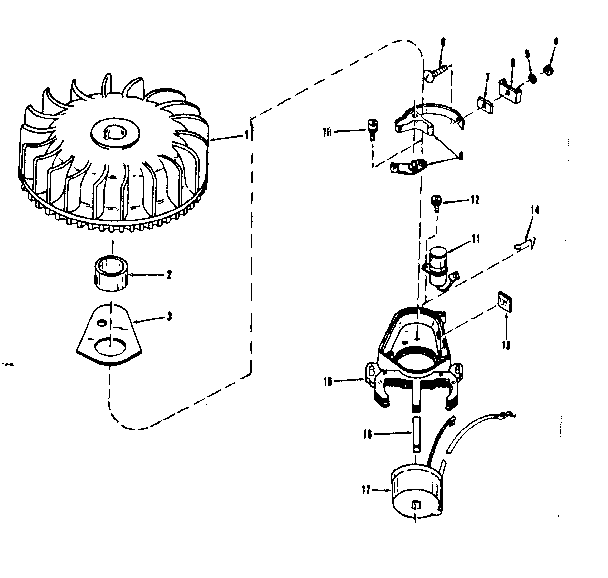 Magneto (wico Fw-2617) Diagram and Parts List for 14330350  Craftsman Engine