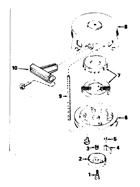 Rewind Starter No. 590537 Diagram and Parts List for 200692112  Craftsman Engine