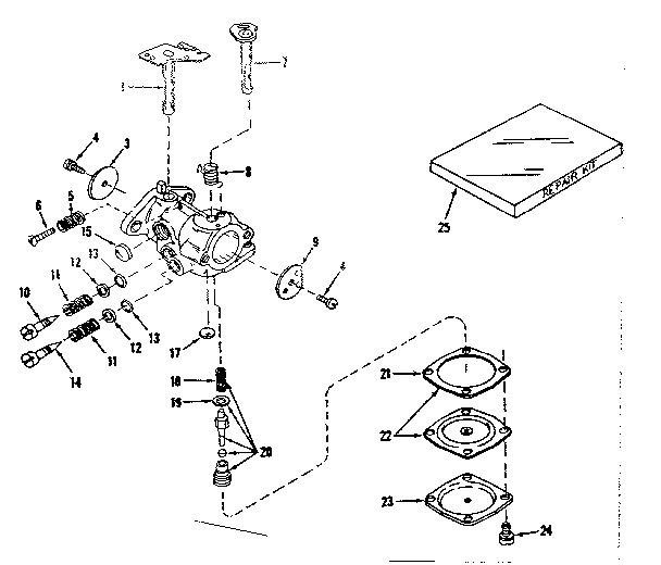 Carburetor No. 630911 (power Products) Diagram and Parts List for 143122281  Craftsman Engine