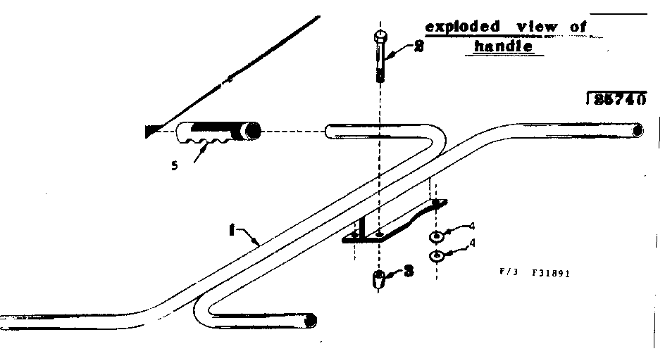 Handle Diagram and Parts List for 58031891  Craftsman Engine