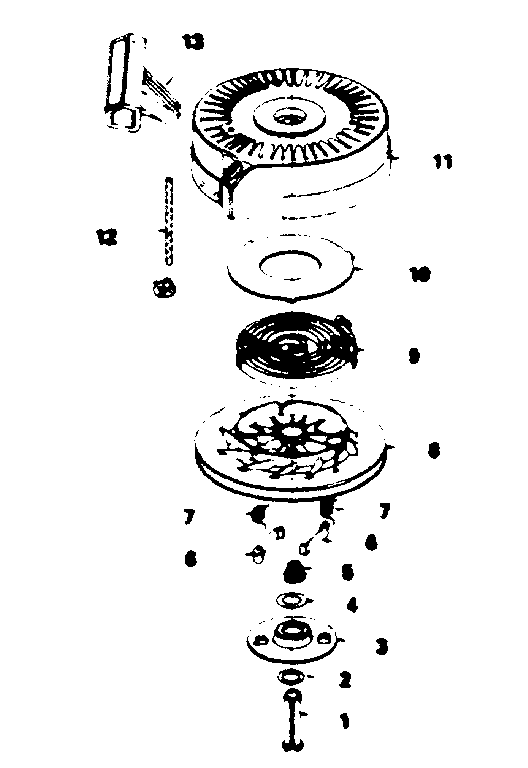 Rewind Starter No. 590621 Diagram and Parts List for 143364192  Craftsman Engine