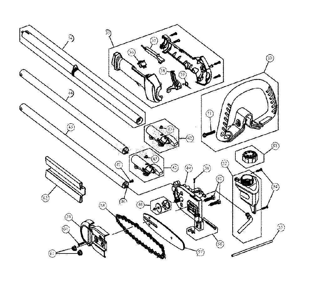 General assembly Diagram and Parts List for CMXGJAMD25PS  Craftsman Trimmer