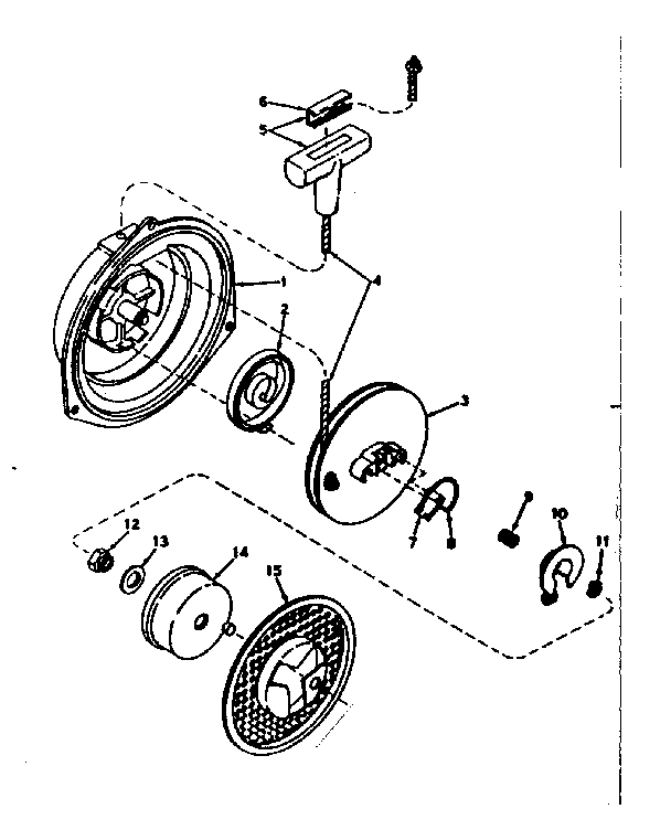 Rewind Starter Diagram and Parts List for 91762802  Craftsman Chainsaw