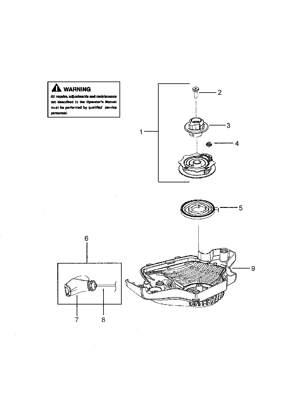Starter Diagram and Parts List for 358740180  Craftsman Chainsaw
