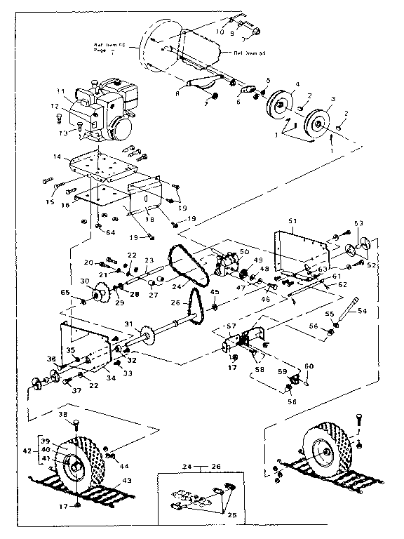 Engine Diagram and Parts List for 536884700  Craftsman Snow Blower