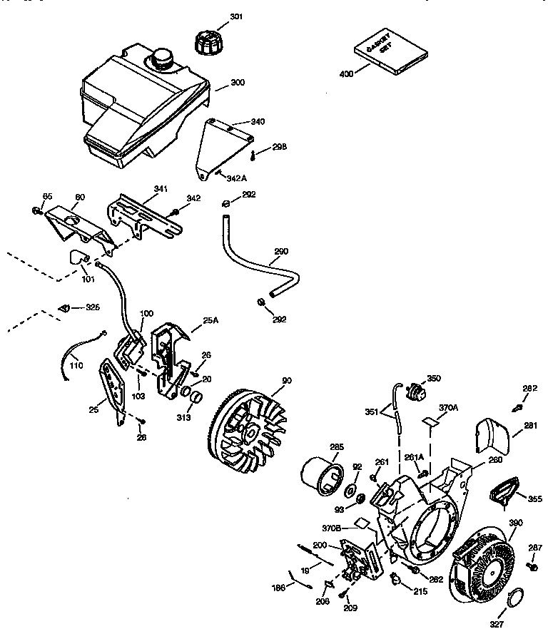 Engine - 143.996503 Diagram and Parts List for 143996503  Craftsman Engine