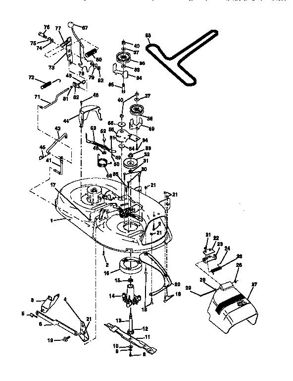 Mower Diagram and Parts List for 917256410  Craftsman Lawn Tractor