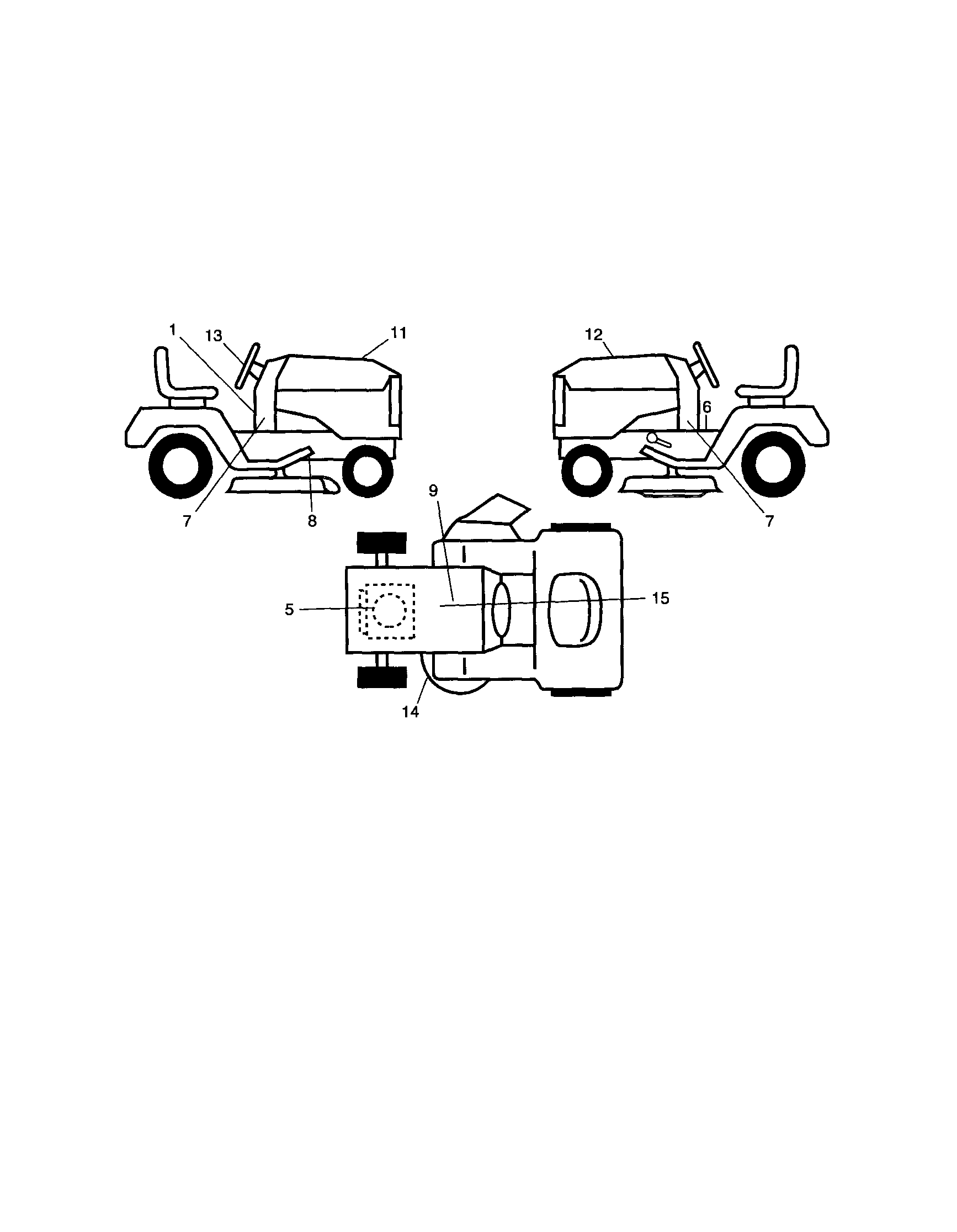 Decals Diagram and Parts List for 917286710  Craftsman Lawn Tractor