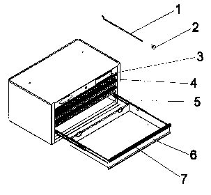 Chest Diagram and Parts List for 706659100  Craftsman Tool Stand & Cart