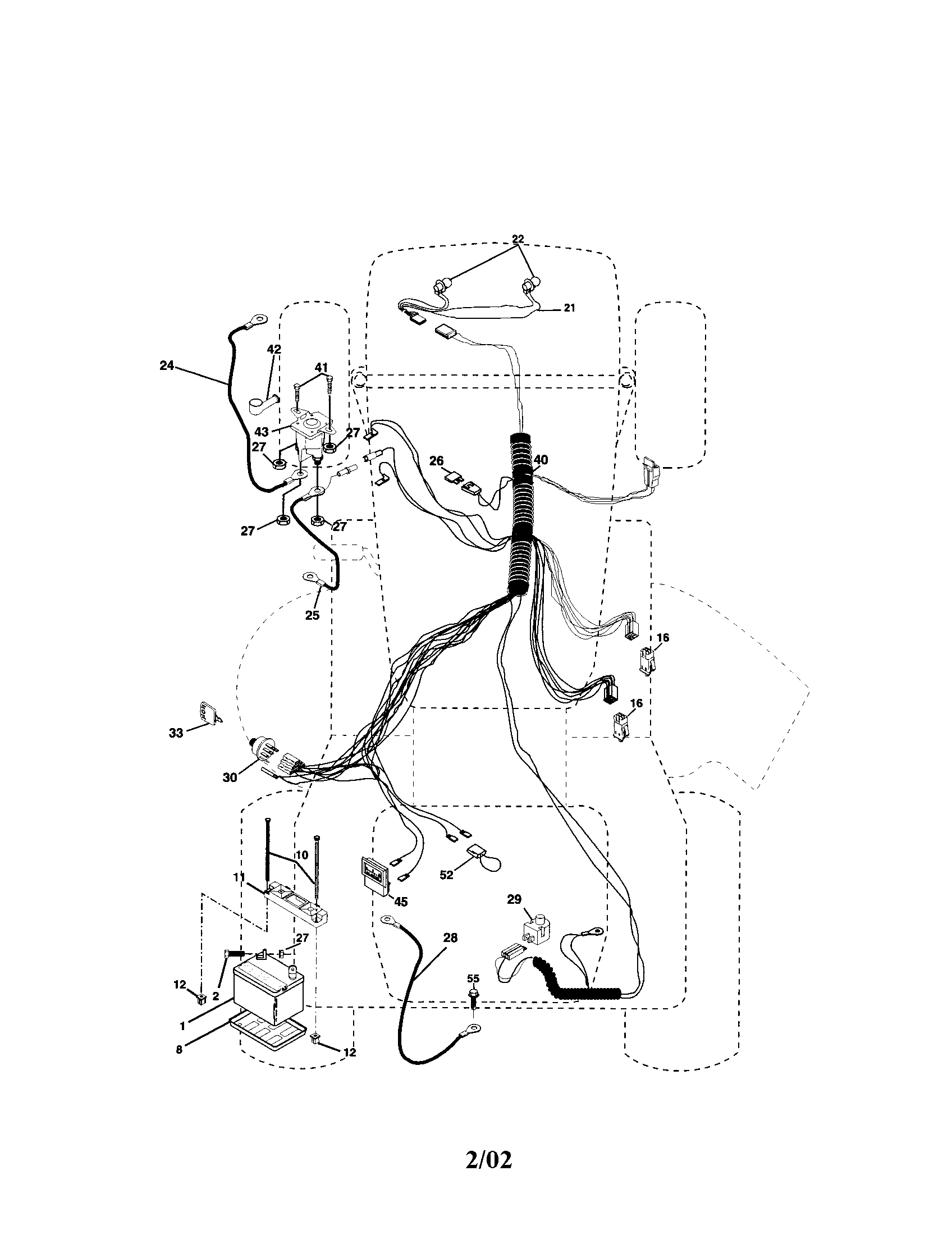 Electrical Diagram and Parts List for 917272460  Craftsman Lawn Tractor