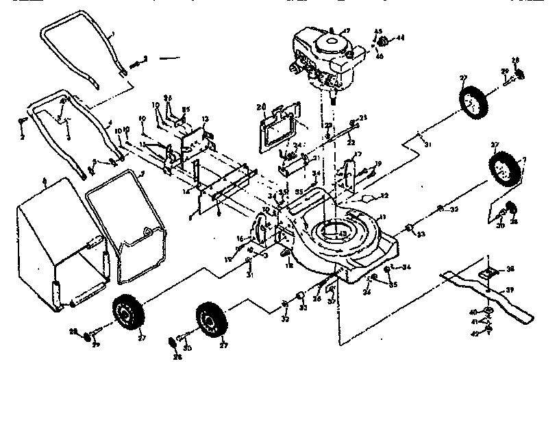 Mower Deck Diagram and Parts List for 131973912  Craftsman Lawn Mower