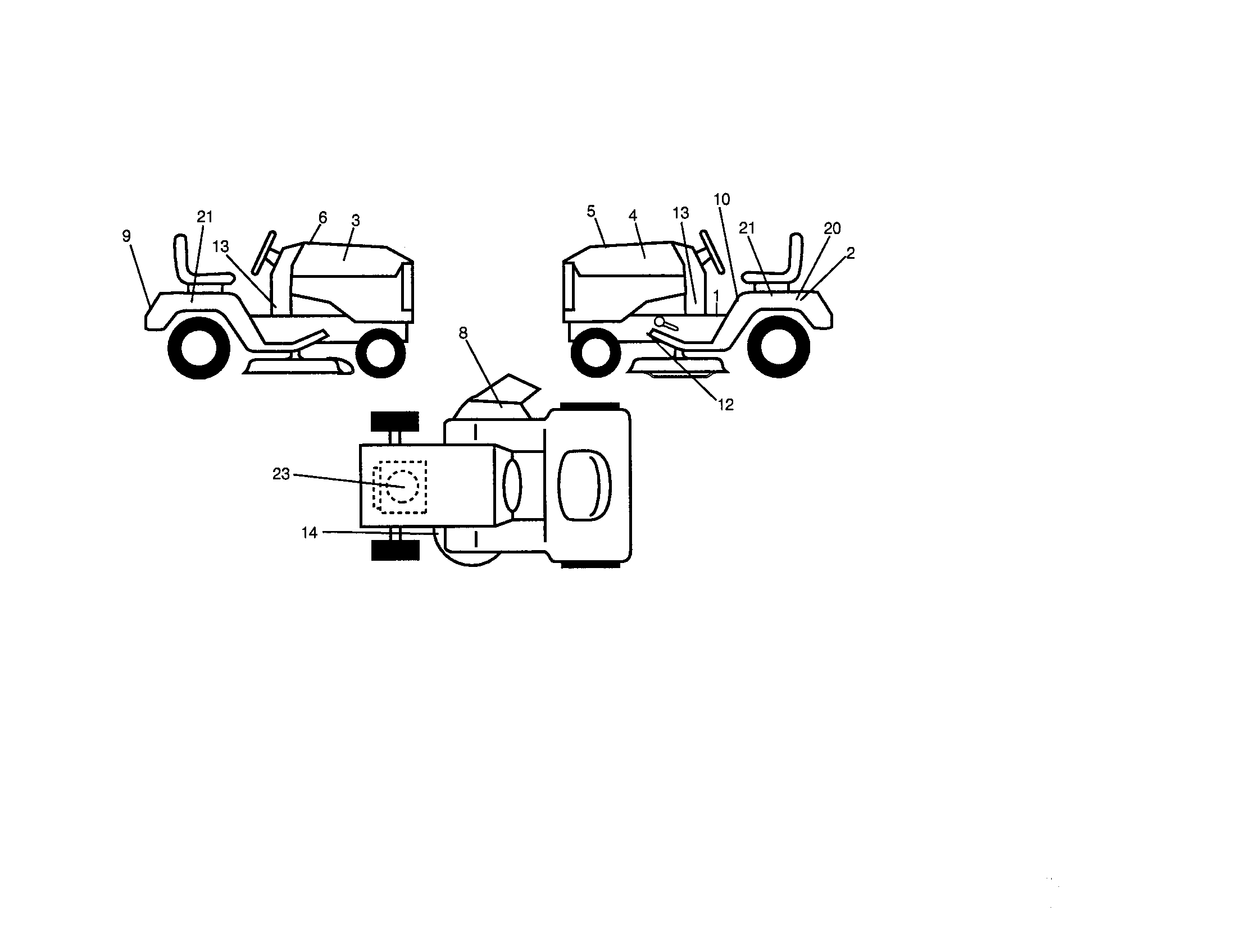 Decals Diagram and Parts List for 917270762  Craftsman Lawn Tractor