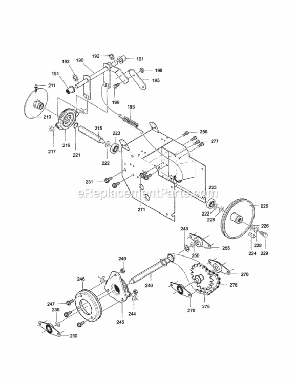 Page C Diagram and Parts List for C950-52021-0  Craftsman Snow Blower