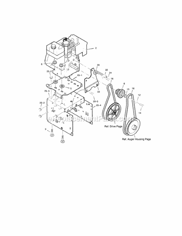 Page A Diagram and Parts List for C950-52119-3  Craftsman Snow Blower